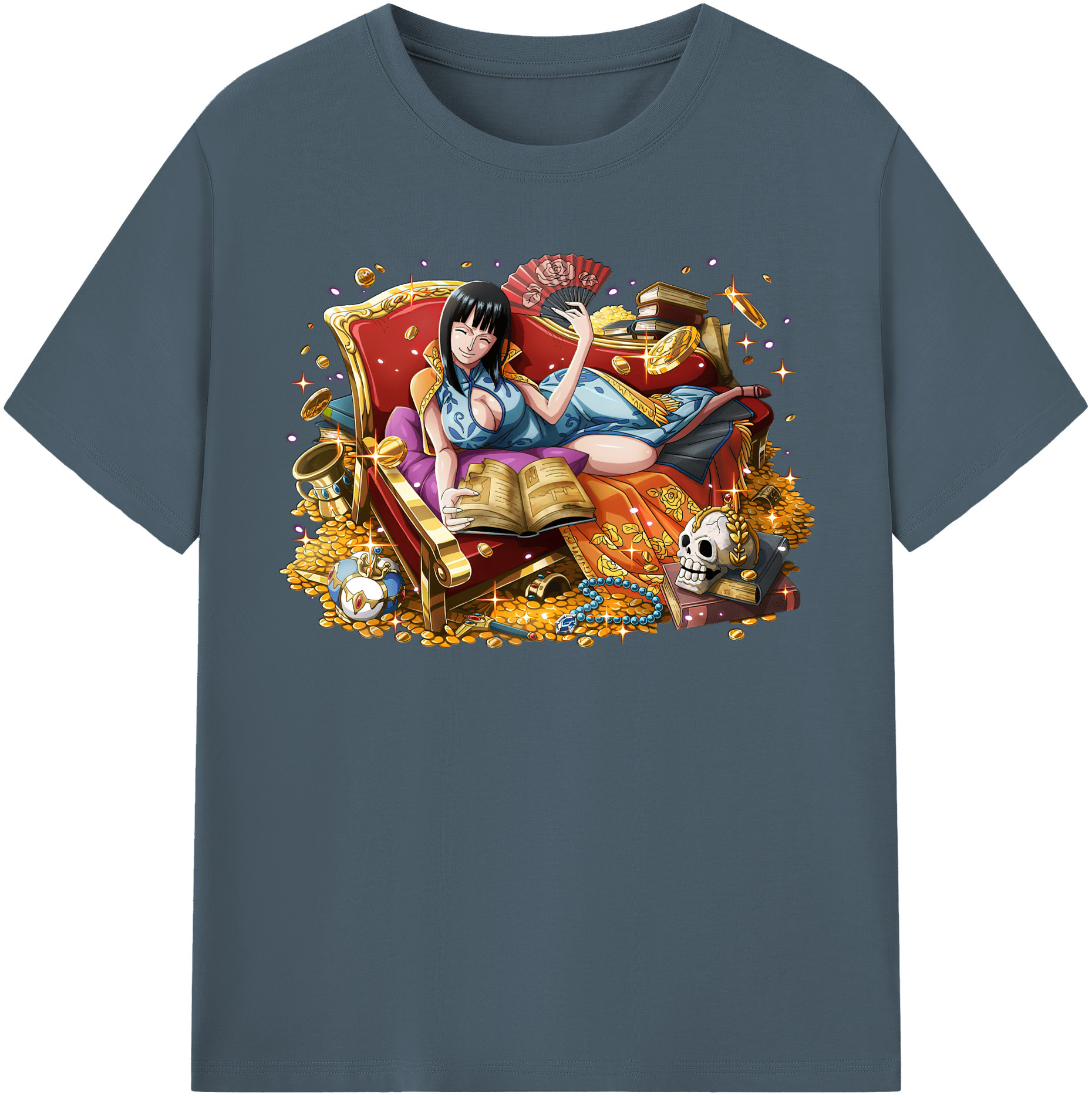 ワンピース ニコ・ロビン ONE PIECE Nico Robin 綿100％半袖Tシャツ（フロントプリント）